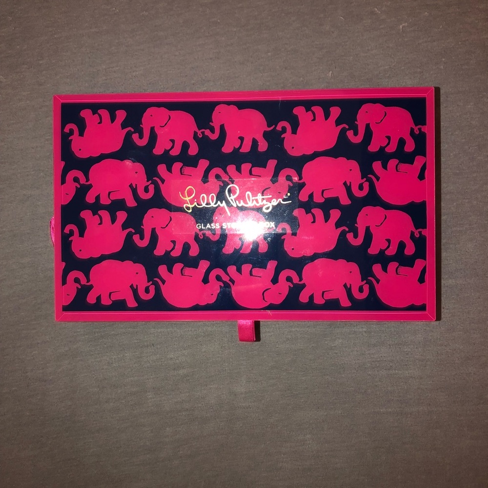 Lily Pulitzer Glass Storage Box
